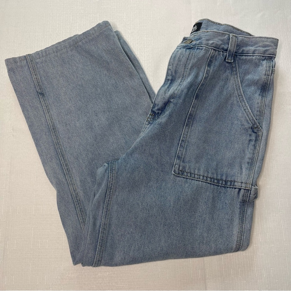 Women’s Simple Society wide leg denim blue jeans 9/29 - Picture 2 of 10